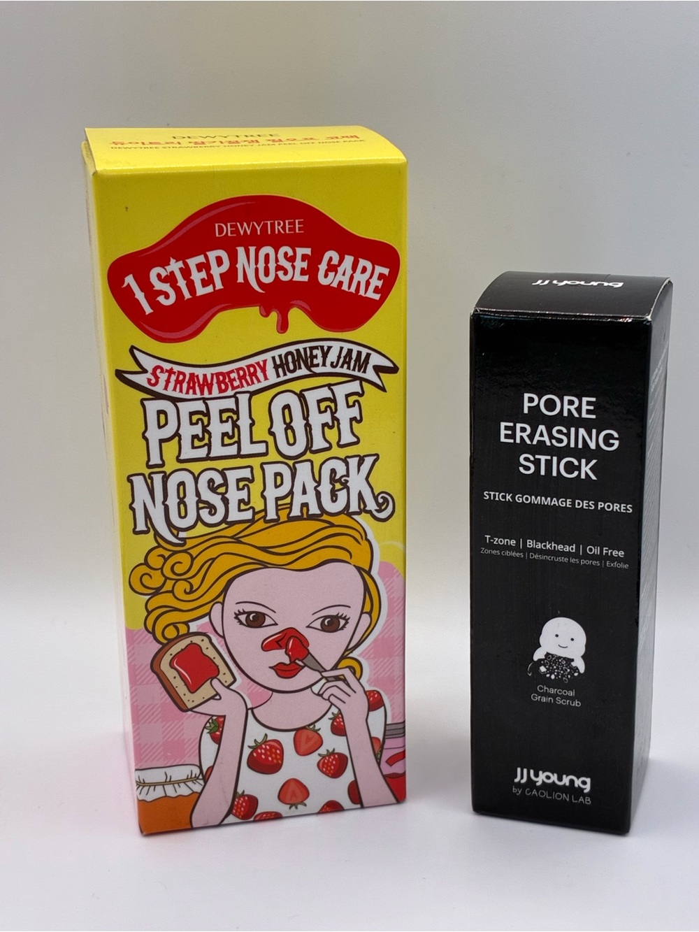 Korean Skincare Bundle! Peel Off Nose Pack & Pore Erasing Stick for Blackheads